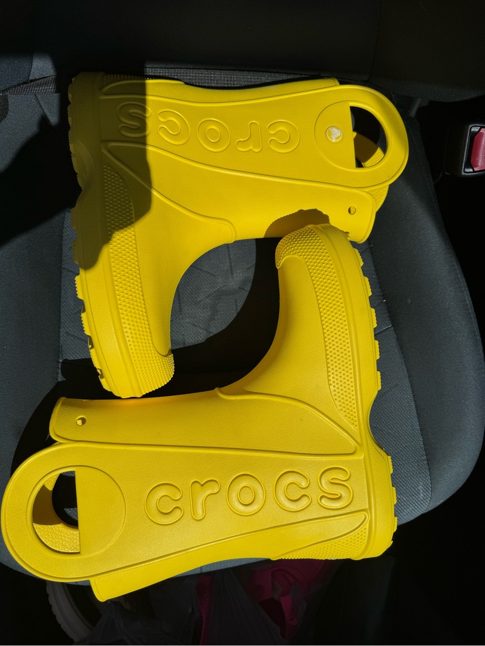 Crocs Yellow Handle Rain Boots